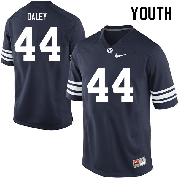 Youth #44 Michael Daley BYU Cougars College Football Jerseys Sale-Navy